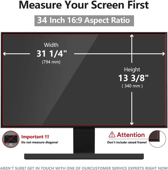Alt view image 2 of 5 - 34 Inch Curved Computer Privacy Screen Shield 2 Pack for 21:9 Widescreen