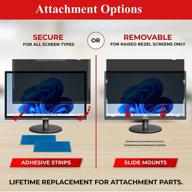 Alt view image 4 of 5 - APeiSi 29 Inches Privacy Screen Filter for 21:9 Curved Ultrawide Monitor