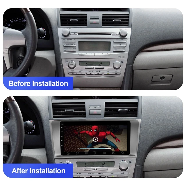 Alt view image 4 of 5 - AUMUME 9" Android 12 Car Stereo for Toyota Camry 2006-2011 with Touchscreen, Wireless CarPlay/Android Auto, Bluetooth, Backup Camera, WiFi, Music & Video Playback, PIP Split-screen, Hi-Fi, SWC