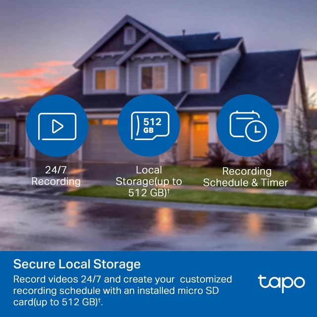 Alt view image 5 of 5 - TP-Link Tapo 1080P Outdoor Wired Pan/Tilt Security Camera, C500