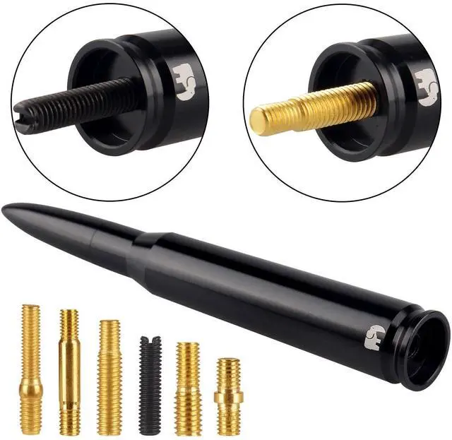 Alt view image 3 of 5 - ONE250 Bullet Style Antenna, Compatible with Toyota Tacoma Models (1995-2016) - Will fit Any Tacoma TRD Packages (1995-2016), TRD Pro, TRD Sport, TRD Off-Road, TRD Extreme, T/X Baja (Solid Black)