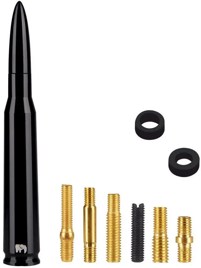 Alt view image 4 of 5 - ONE250 Bullet Style Antenna, Compatible with Toyota Tacoma Models (1995-2016) - Will fit Any Tacoma TRD Packages (1995-2016), TRD Pro, TRD Sport, TRD Off-Road, TRD Extreme, T/X Baja (Solid Black)