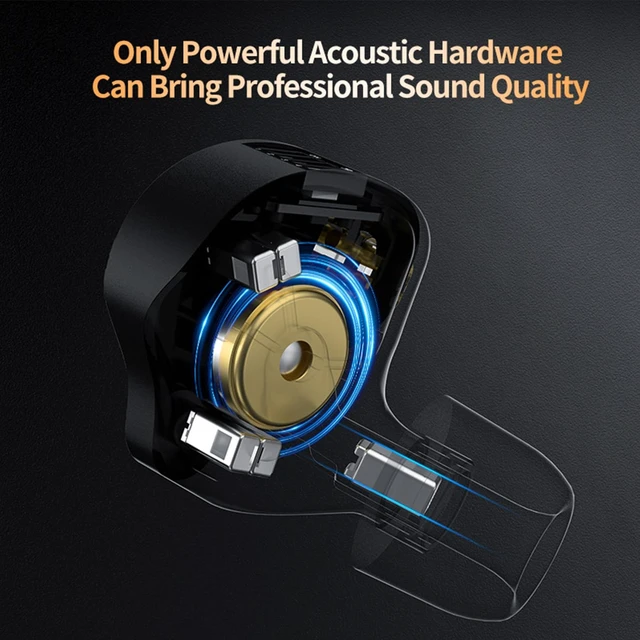 Alt view image 3 of 5 - KZ ZS12 PRO X in Ear Monitor IEM with Mic, Wired Gaming Earbuds 5BA 1DD Hybrid IEM Headphones, HiFi Stereo Sound Ear Buds Noise Cancelling inears Earphone, for Musician Singers, Without Tuning Switch