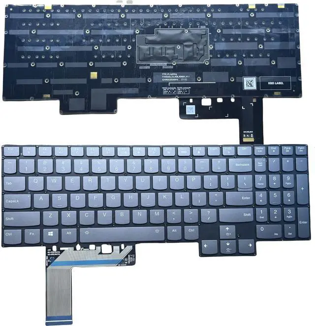 Main image of New Keyboard for Lenovo Legion 7-15 7-15IMH 7-15 IMH05 7-15 IMHG05 Y750-15 Laptop US Layout V193020A US RGB Backlight SUNREX SN30USHW Gray