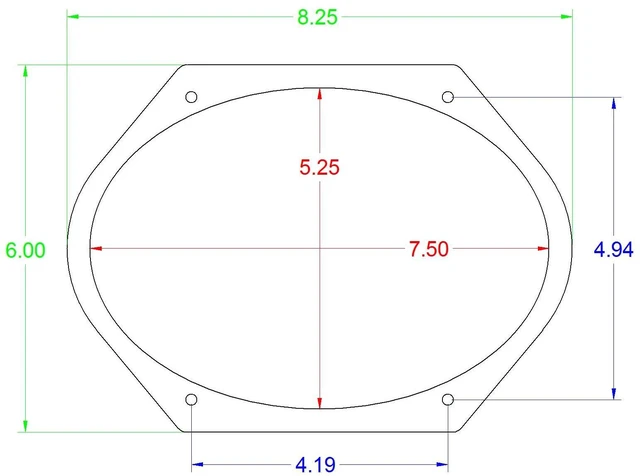 Alt view image 2 of 3 - 5x7" / 6x8" Speaker Spacers Depth Extender Extending Rings - 1/4" thick - 2 Pair - SSK68 - Stackable - Perfect For Framing Fiberglass Enclosures