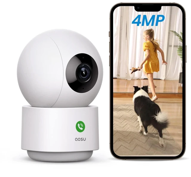 Main image of aosu 4MP Indoor Security Camera - Baby & Pet Monitoring with 5/2.4 GHz WiFi