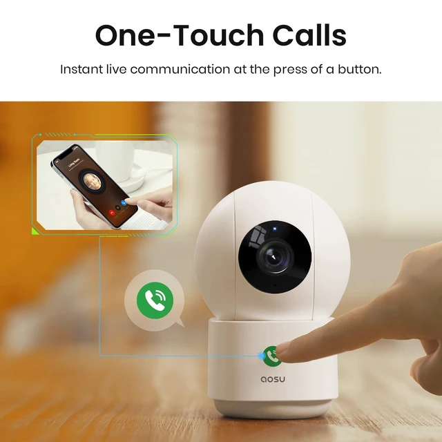 Alt view image 3 of 5 - aosu 4MP Indoor Security Camera - Baby & Pet Monitoring with 5/2.4 GHz WiFi