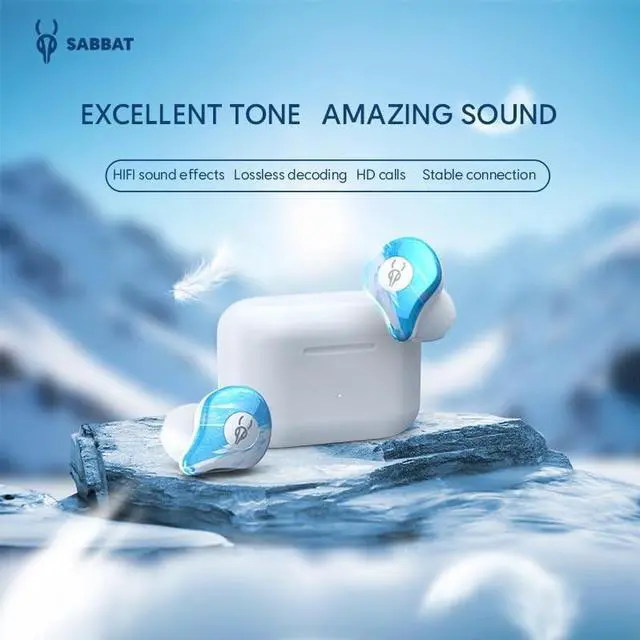 Alt view image 2 of 5 - Sabbat X12 Ultra 2025 new Wireless EarbudsCVC 8.1 Noise Reduction,Hi-Fi Stereo Sound,30H Long Battery Life,in-Ear Headphones for Sports&Work,Compatible with iPhone,Samsung,iOS,Android(Star Cloud)