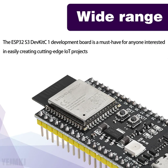 Alt view image 2 of 5 - YEJMKJ 3pcs ESP32 S3 N8R8 Development Board ESP WROOM 32 ESP32-S3