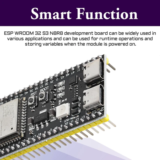 Alt view image 4 of 5 - YEJMKJ 3pcs ESP32 S3 N8R8 Development Board ESP WROOM 32 ESP32-S3