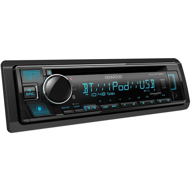 Alt view image 2 of 5 - KENWOOD KDC-BT382U CD Car Stereo Receiver with Bluetooth, Alexa Compatible, 13 Band EQ with Digital Time Alignment, Music Mix 5 Device Pairing, Dual Phone Connection, Front USB AUX-in, AM/FM Radio