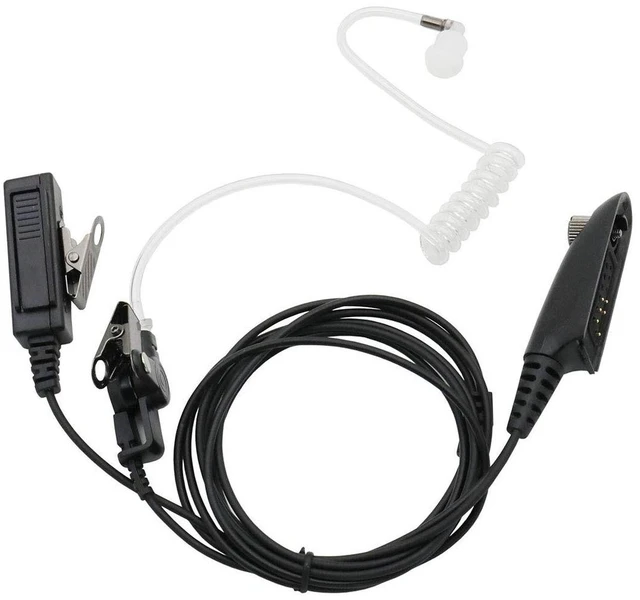 GoodQbuy 3' 2-Wire Coil Earbud Audio Mic Surveillance Kit is Compatible ...