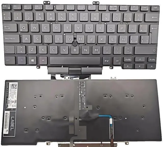 Main image of Laptop Replacement Latin Spanish Layout Keyboard for Dell Latitude 5400 5401 5410 5411 7400 7410 Laptop Keyboard (with Mouse Stick/with Backlit)