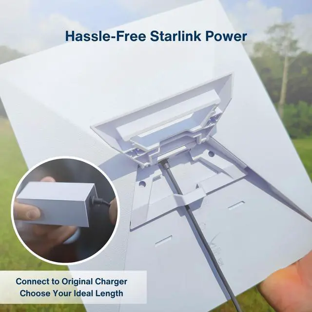 Alt view image 4 of 5 - Steinwhale DC to DC Power Cable Cord 19AWG for Starlink Mini 10M/33FT, Waterproof Barrel Jack, Heat Resistant to 90C, Compatible with Starlink Power Adapter 60W 30V/2A, Multiple Lengths Available