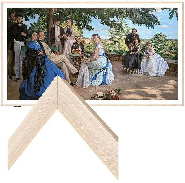 Main image of iFFALCON Magnetic Frame Mural TV 75 Inch, Natural Oak Aluminum Alloy Bezel, Tool-Free Snap-On Installation, Custom Fit Decorative Frame Mural TV Series Only