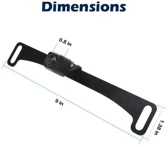 Alt view image 3 of 5 - Goodsby Backup Camera HD Rear Front View License Plate Night Vision Waterproof Compatible with Pioneer Car Radio AVH-120BT AVH-210EX AVH-2550NEX AVH-X490BS DMH-WT8600NEX DMH-100BT DMH-160BT