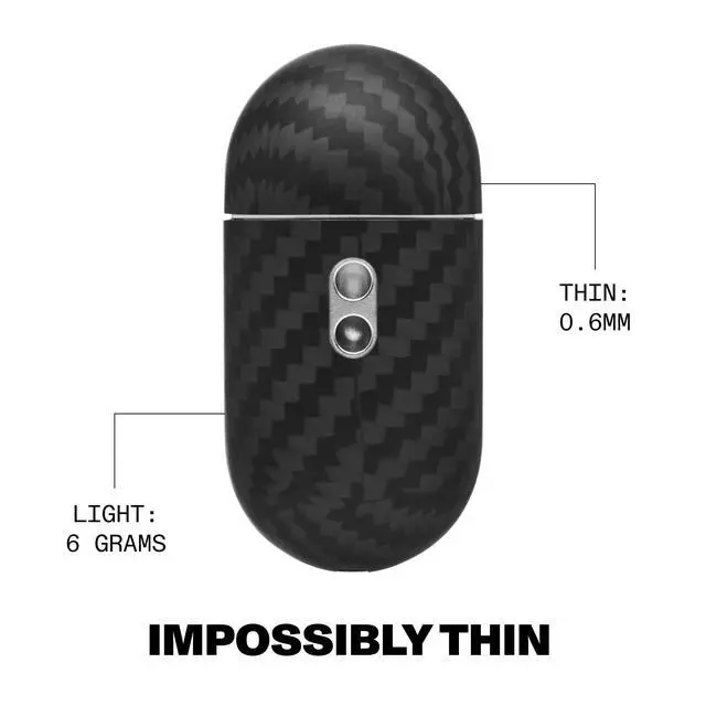 Alt view image 5 of 5 - Latercase for AirPods Pro 3 ^^ Ultra-Thin 0.6mm Aramid Fiber Case ^^ Lightweight 6g Hard Shell Slim Protective Cover ^^ Wireless Charging Compatible ^^ Matte Non-Slip Grip ^^ Tan Cros