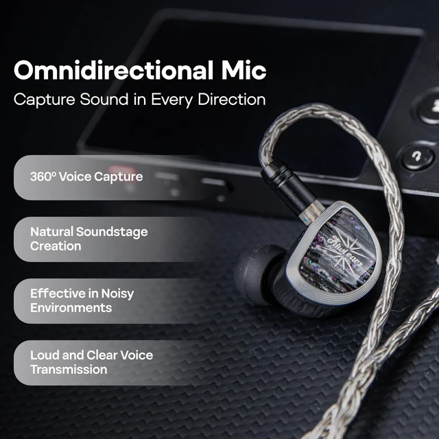 Alt view image 3 of 5 - Linsoul Tripowin Zonie 16-Core Silver-Plated SPC IEM Cble w/Omni Mic