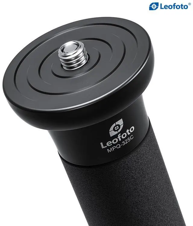Alt view image 4 of 5 - Leofoto MPQ-325C Monopod, Premium Carbon Fiber, Water-Resistant, 5 Leg Section, Convertible Mounting Stud, Wrist Strap (Red)