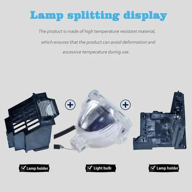 Alt view image 2 of 5 - Molgoc for 915b403001 Mitsubishi Replacement lamp WD-60735 WD-60737 WD-73737 WD-73C9 WD-65C9 WD-65735 WD-73735 DLP TV Replacemet Lamp