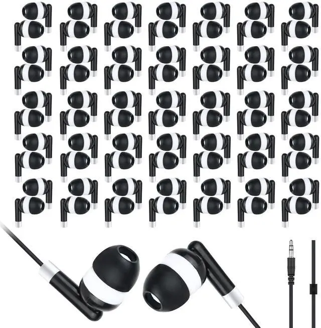 Main image of MENGLALA Earbud Bulk Kids Headphone for Classroom School 200 Pack,Wholesale Classroom Students Wired Earphones with 3.5 mm Jack for Computers Chromebook Laptop PC (Black)