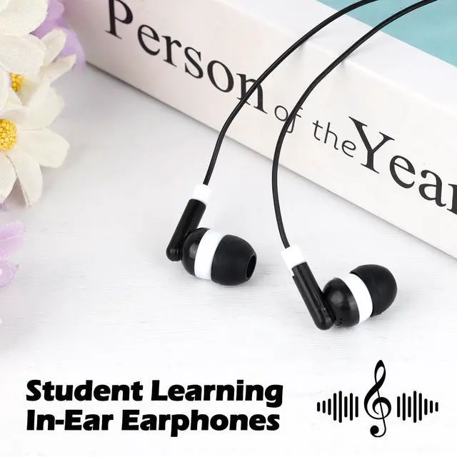 Alt view image 5 of 5 - MENGLALA Earbud Bulk Kids Headphone for Classroom School 200 Pack,Wholesale Classroom Students Wired Earphones with 3.5 mm Jack for Computers Chromebook Laptop PC (Black)