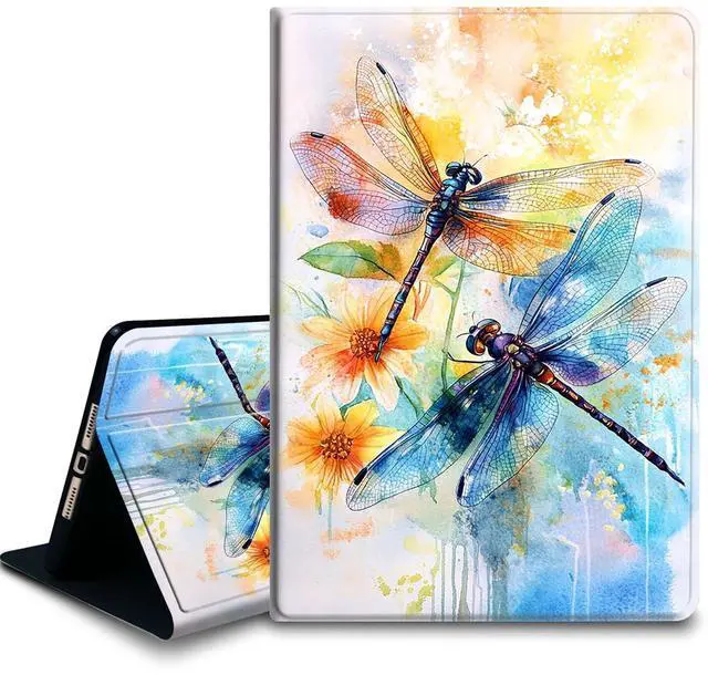 Main image of Bxgolkgd Tablet Case for Samsung Galaxy Tab A11 8.7 Inch 2025 Model (SM-X133/X135/X135F),Shockproof Stand Cover with Heat Dissipation,Auto Wake/Sleep Function,Watercolor Dragonfly