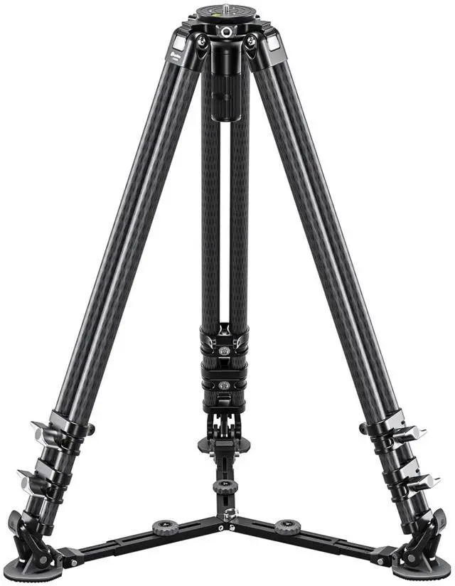Alt view image 4 of 5 - Leofoto LVC-253C+BV-15 King Kong Series Carbon Fiber Dual Leg Video Tripod w Fluid Head & Middle Spreader