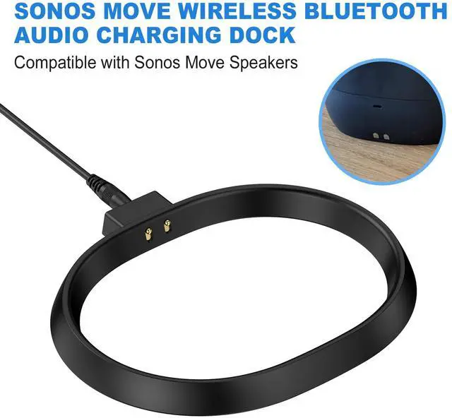 Alt view image 5 of 5 - Soarking Charging Base for Sonos Move Gen 2nd and 1st with 45W Adapter(Black)