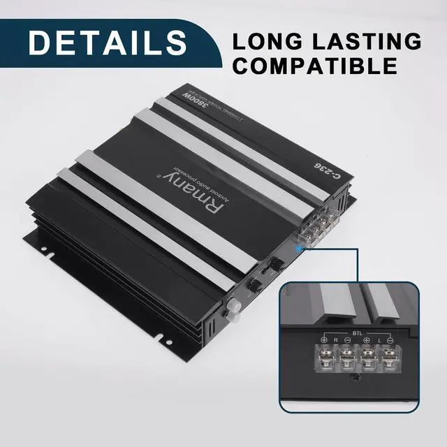Alt view image 5 of 5 - TUCKBOLD Car 12V 2 Channel Car Amplifier Stereo Audio 3800W Compatible ^^ 2 Channel Car Amplifier Black 1 Pcs