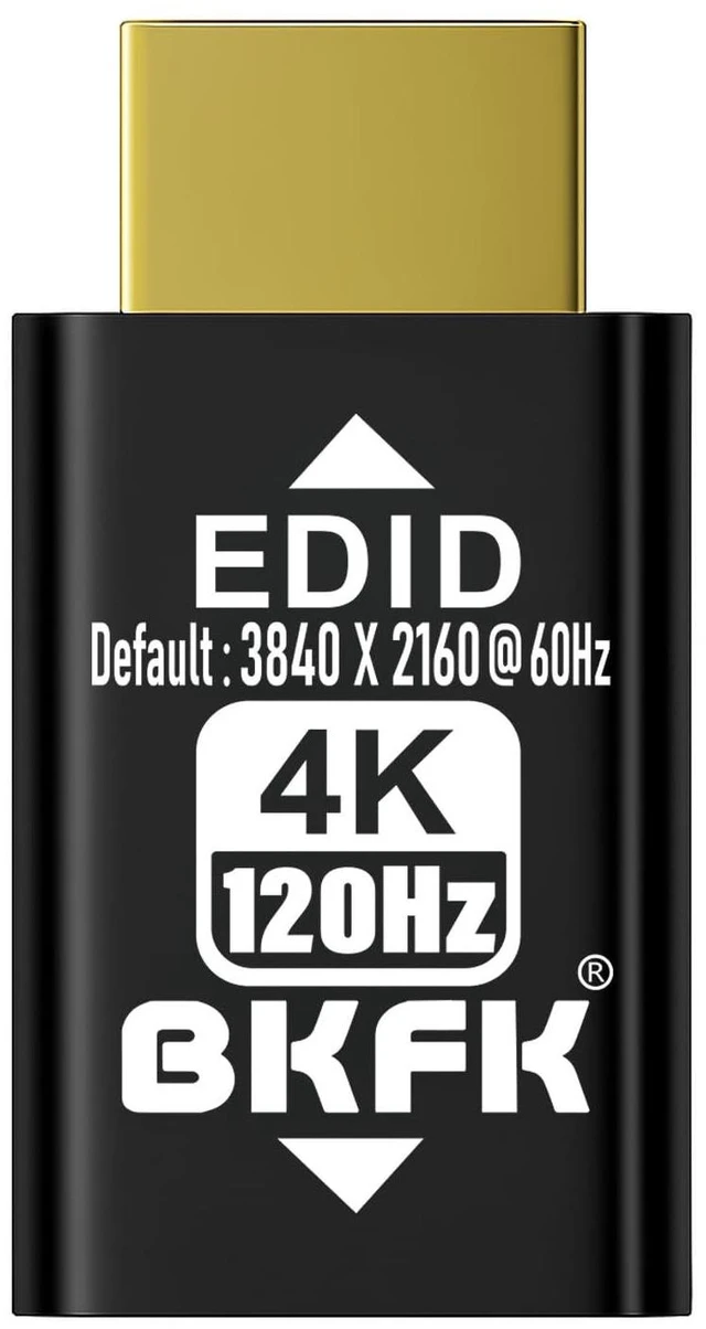 Alt view image 2 of 4 - BKFK HDMI EDID Emulator, Passthrough Display Adapter, Default Resolution Dummy Plug, Headless Ghost for HDMI Switches, Extenders, AV Receivers, Video Splitters (4K-3840X2160@120Hz-2P)