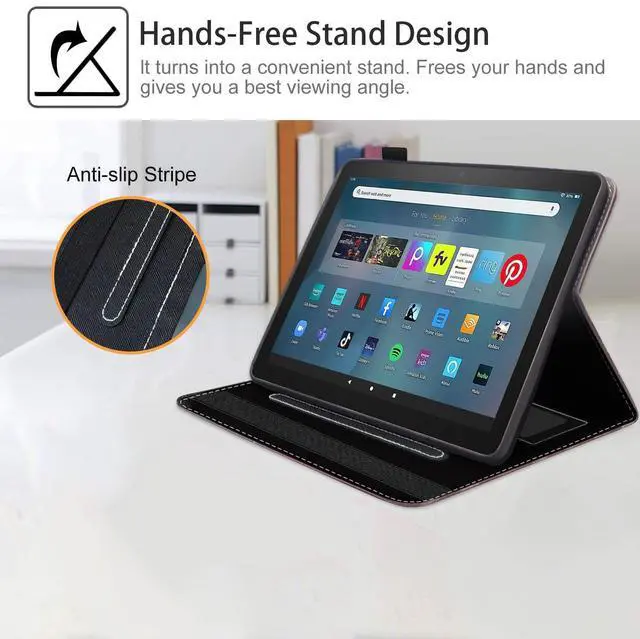 Alt view image 5 of 5 - BWOOLL Case for All-New Fire Max 11 Tablet (11", 13th Generation, 2023 Release), Slim Lightweight PU Leather Stand Cover with Auto Wake/Sleep, Native American Indian Girl