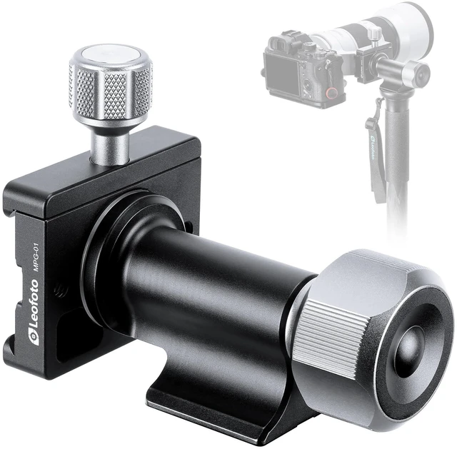 Main image of Leofoto Gimbal Tripod Head, Aluminum Alloy Monopod Head Panoramic Tilt Quick Release Quick Release Buckle Conversion Head Accessories for DSLR/Camcorders, 3/8" Thread, Max Load 10KG/22.05lb (MPG-01)