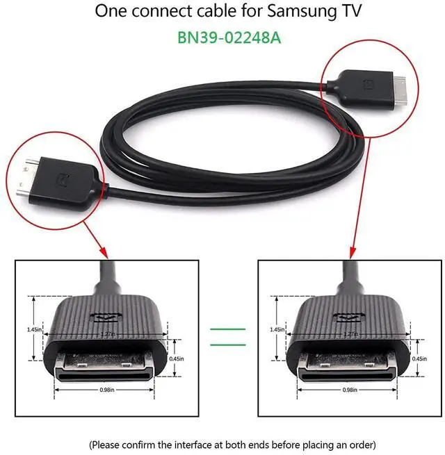 Alt view image 2 of 5 - BN39-02248A One Connect Cable for Samsung KS7000 KS8000 and KS9000 Series Television, Compatible 4K Ultra HD Smart LED HDTV TV Box
