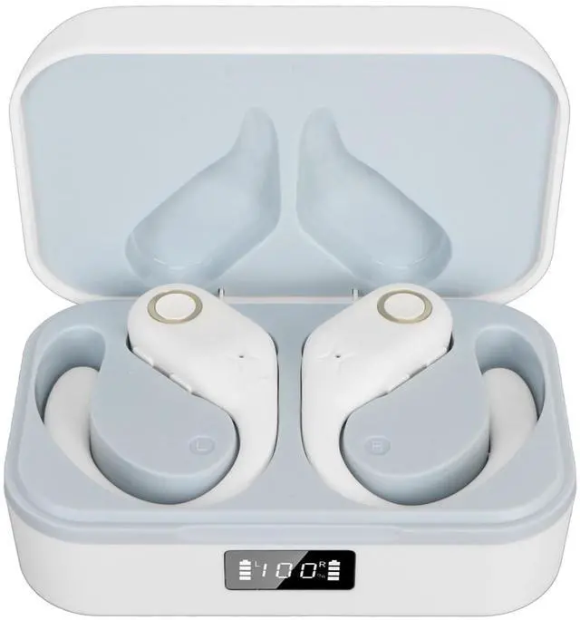 Alt view image 5 of 5 - Sanpyl Translation Headphones Music Function Touch Control 144 Languages Behind The Ear Translation Earphones for Learning iOS (White)