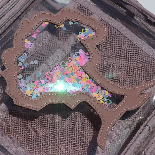 Alt view image 4 of 5 - ESVAN Clear Backpack Transparent Stadium Approved See Through for Middle College Laptop Bag with Leather Trim