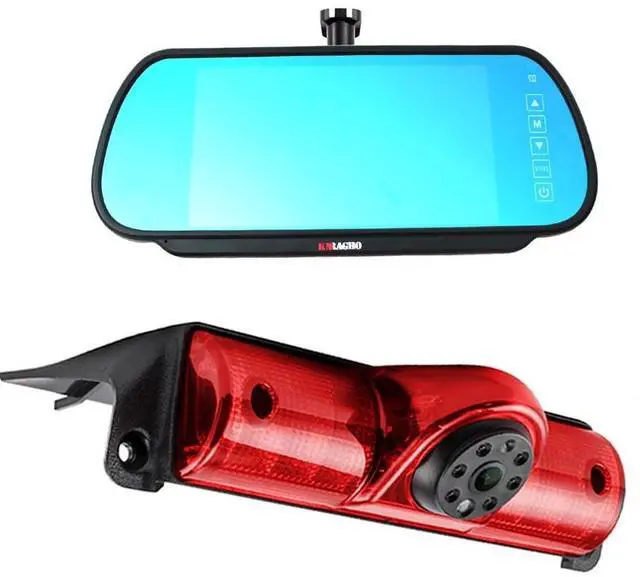 Main image of Backup Camera Compatible for Chevrolet Express GMC Savana Cargo Van Transporter Chevy Express/GMC Savana Explorer Replace Thrid Brake Light (with Monitor)