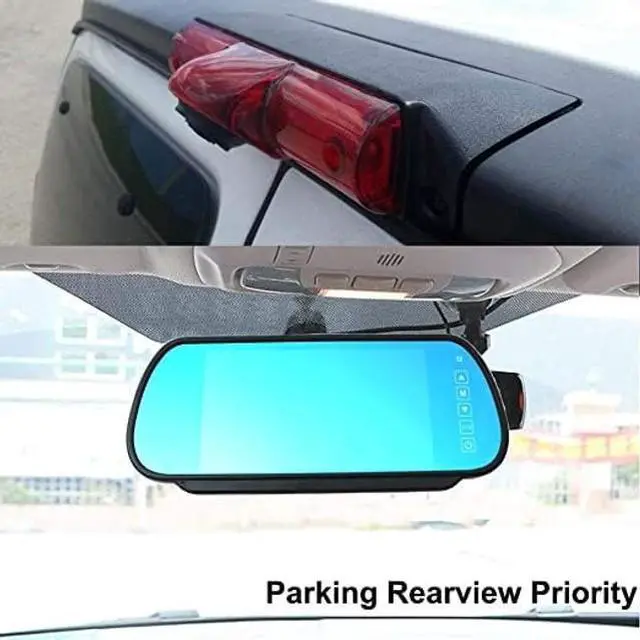 Alt view image 2 of 4 - Backup Camera Compatible for Chevrolet Express GMC Savana Cargo Van Transporter Chevy Express/GMC Savana Explorer Replace Thrid Brake Light (with Monitor)