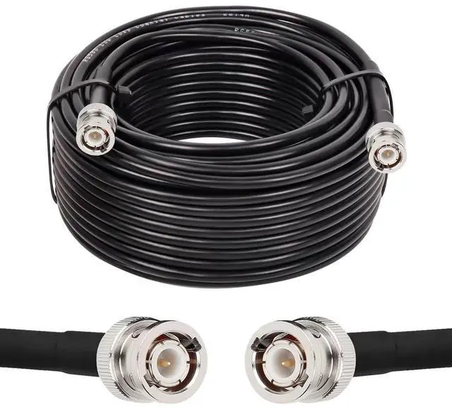 Main image of MOOKEERF BNC Male to Male Coax Cable 60ft, 50 Ohm RG58 Coaxial Cable With Connectors
