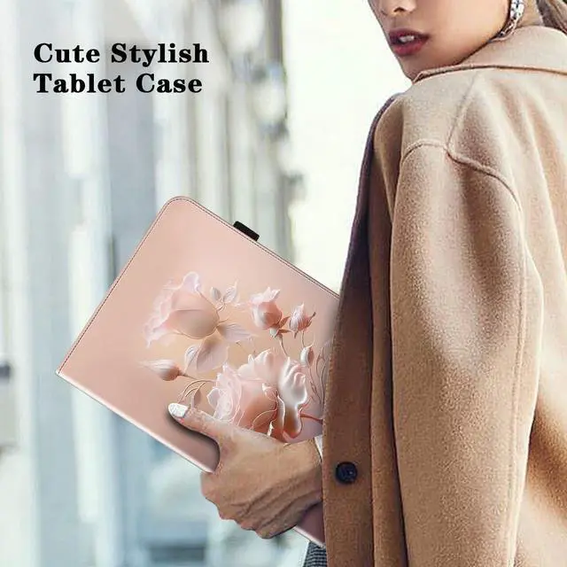 Alt view image 5 of 5 - VODEFOX Case for 7" Paperwhite 12th Generation 2025/2024 PU Leather Cover - Ceramic Roses