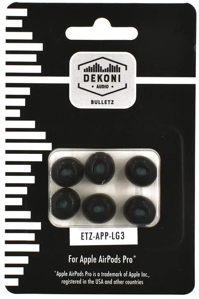 Main image of Dekoni Bulletz Memory Foam Ear Tips for AirPods Pro and AirPods Pro 2 ^^ Replacement Ear Tips