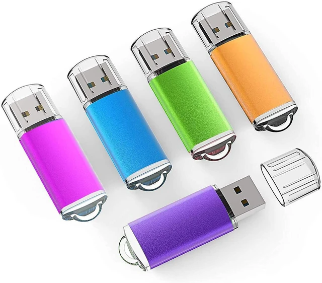 Main image of K&ZZ 32GB USB Flash Drive 5 Pack Thumb Drives USB 2.0 Memory Stick Gig Stick 32G Pen Drive USB Stick Zip Drive for PC Laptop, Multicolored