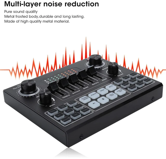 Alt view image 2 of 5 - V9 Bluetooth Sound Card Stereo Audio Mixer with Effects and Voice Change for Computer Game Mobile Phone Live Broadcast