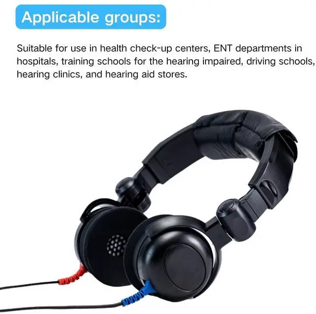 Alt view image 2 of 5 - Pryqutia Audiometer Earphone, Air Transducers Headsets Headphone, Audiometric Air-Conduction Headphones for TDH39 and DD45