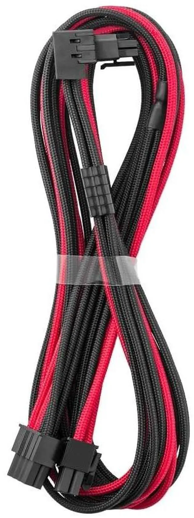 Main image of CableMod C-Series Pro ModFlex Sleeved 12V-2x6 12VHPWR 90 StealthSense PCIe Cable for Corsair Type 4 / Type 3 - Variant B (Black + Red, 16-pin to Dual 8-pin, 60cm)
