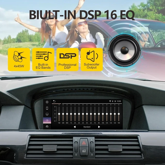 Alt view image 2 of 5 - Car Stereo for BMW CIC System with CarPlay & Android Auto, IPS Touchscreen
