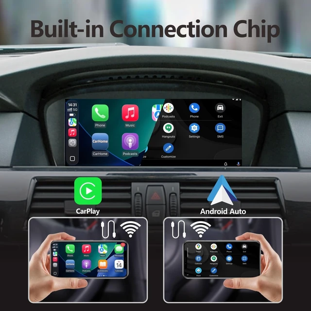 Alt view image 3 of 5 - Car Stereo for BMW CIC System with CarPlay & Android Auto, IPS Touchscreen