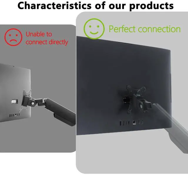 Alt view image 5 of 5 - ldeaCentre Al0 3 VESA Adapter compatible with Lenovo All in One Monitor(Fits IdeaCentre Al0 3 Gen 6,IdeaCentre Al0 3i,IdeaCentre AlO A340-24ICK,ThinkCentre Neo 30a)75x75 to 100x100 Wall Mount Bra