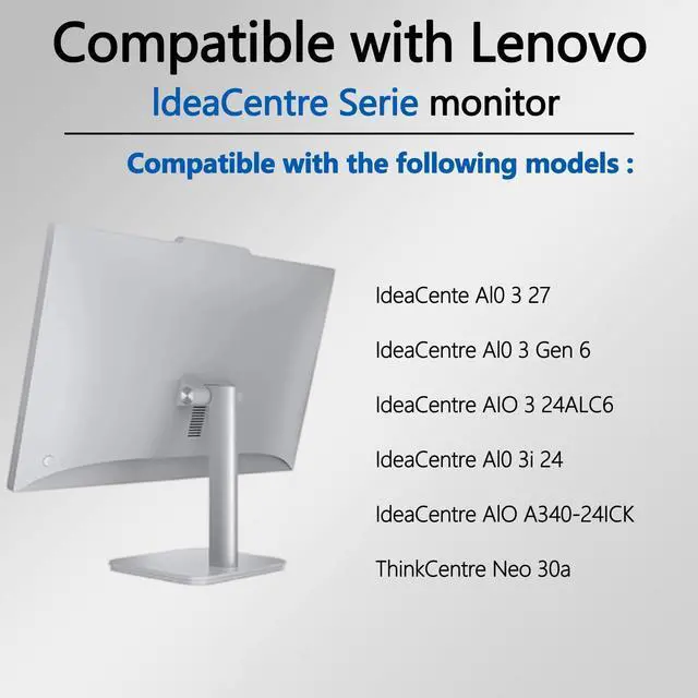 Alt view image 3 of 5 - ldeaCentre Al0 3 VESA Adapter compatible with Lenovo All in One Monitor(Fits IdeaCentre Al0 3 Gen 6,IdeaCentre Al0 3i,IdeaCentre AlO A340-24ICK,ThinkCentre Neo 30a)75x75 to 100x100 Wall Mount Bra