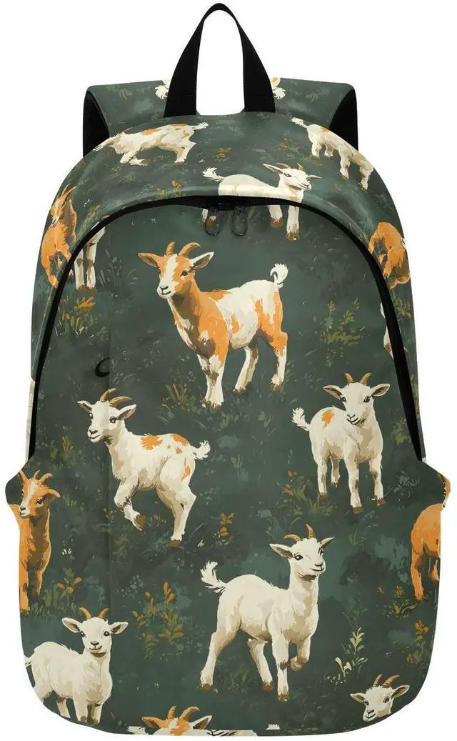 Main image of Travel Backpack for Women Men Laptop Bag Work Fashion Daypack Goat Grass Large Lightweight Outdoor Casual